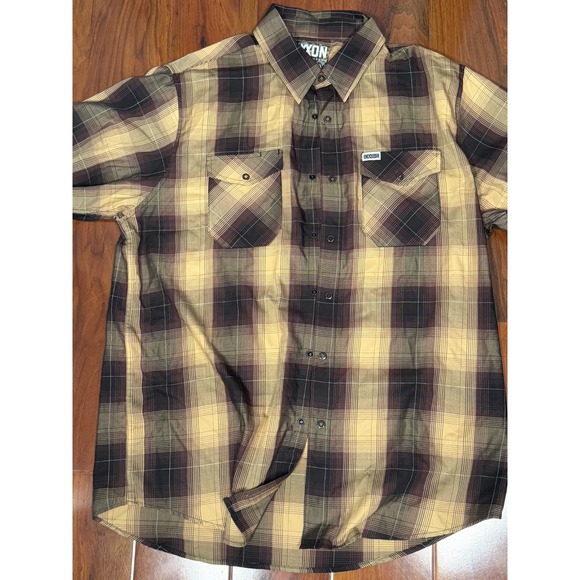 DIXXON Other - DIXXON Flannel Company The Alpha Mens XL Shirt Brown Plaid Bamboo Blend FS
